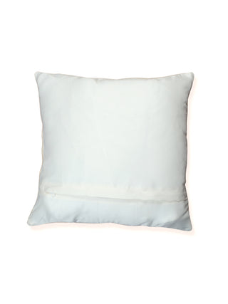 FABINALIV Set of 5 Cream Geometric Cotton Blend Square Cushion Covers (40X40 cm)