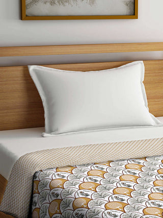 FABINALIV Multicolor Floral Reversible AC Room 300 GSM Pure Cotton Single Bed Dohar