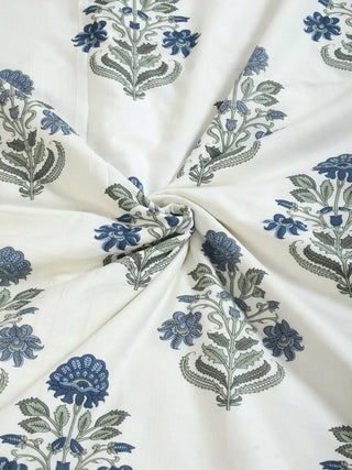 FABINALIV Multicolor Floral Reversible AC Room 300 GSM 100% Cotton Single Bed Dohar