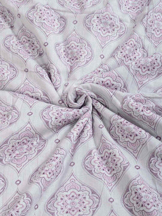 FABINALIV Pink Ethnic Reversible AC Room 300 GSM 100% Cotton Single Bed Dohar