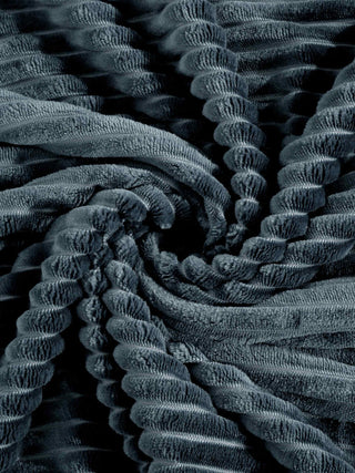 FABINALIV Grey Striped Woollen Mild Winter 450 GSM Double Bed Comforter