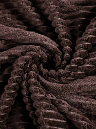 FABINALIV Brown Striped Woollen Mild Winter 450 GSM Double Bed Comforter