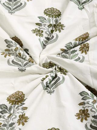 FABINALIV Multicolor Floral Reversible AC Room 300 GSM 100% Cotton Single Bed Dohar