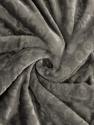 FABINALIV Mouse Floral Mild Winter 500 GSM Embossed Woollen Double Bed Comforter