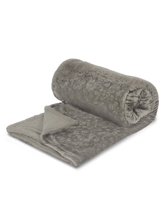 FABINALIV Mouse Floral Mild Winter 500 GSM Embossed Woollen Double Bed Comforter