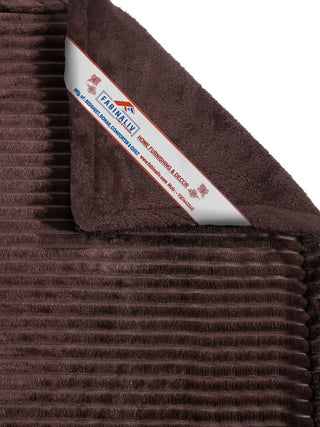 FABINALIV Brown Striped Woollen Mild Winter 450 GSM Double Bed Comforter