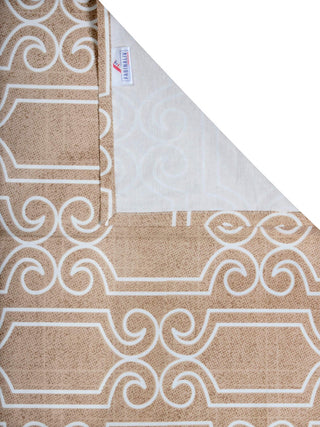 FABINALIV Beige Geometric 300 TC 100% Cotton King Size Double Bedsheet with 2 Pillow Covers (250X225 cm)