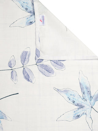 FABINALIV Blue Floral 300 TC 100% Cotton King Size Double Bedsheet with 2 Pillow Covers (250X225 cm)