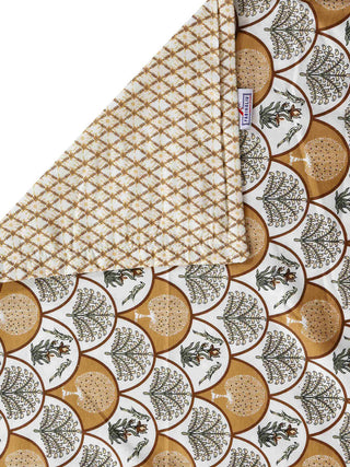 FABINALIV Multicolor Floral Reversible AC Room 300 GSM Pure Cotton Single Bed Dohar