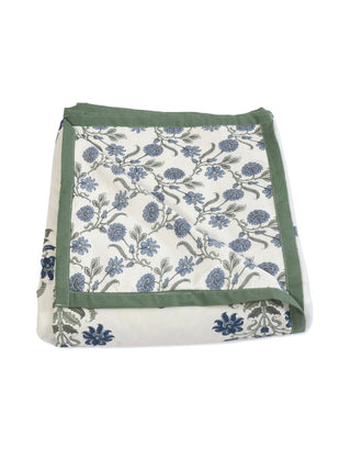 FABINALIV Multicolor Floral Reversible AC Room 300 GSM 100% Cotton Single Bed Dohar