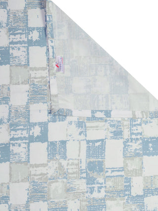 FABINALIV Blue Geometric 300 TC 100% Cotton King Size Double Bedsheet with 2 Pillow Covers (250X225 cm)