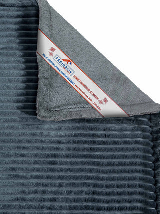 FABINALIV Grey Striped Woollen Mild Winter 450 GSM Double Bed Comforter