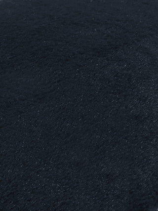 FABINALIV Set of 5 Black Solid Rabbit Fur Square Cushion Covers (40X40 cm)