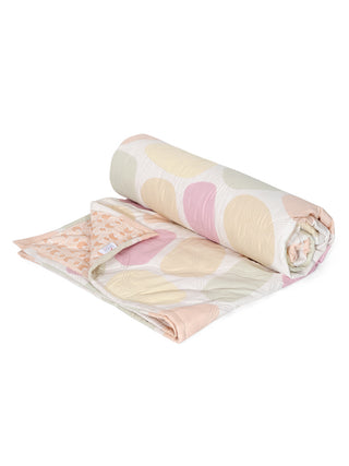 FABINALIV Multicolor Geometric Reversible  350 GSM Micro Fiber Filling Double Bed AC Comforter