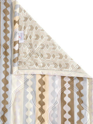 FABINALIV Multicolor Striped Reversible  350 GSM Micro Fiber Filling Double Bed AC Comforter