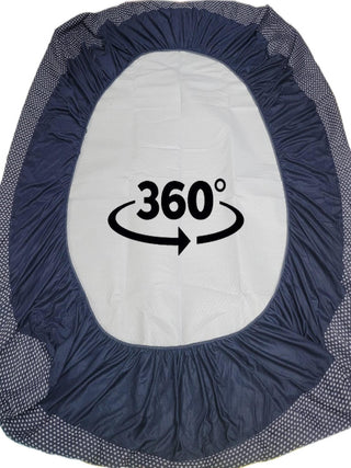 FABINALIV Blue Polka Dot Waterproof 300 GSM King Size Quilted Mattress Protector with Elastic Edges