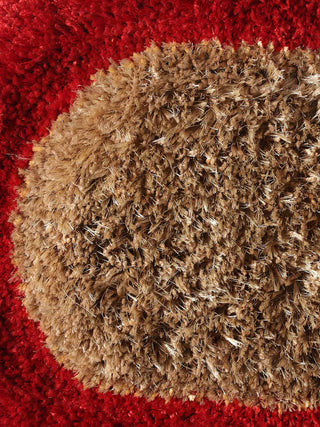 FABINALIV Red Solid Polyester Door Mat (60X40 cm)