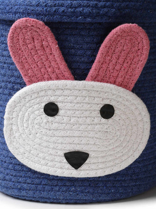 FABINALIV Kids Blue Cartoon Design Multipurpose Foldable Organiser with Lid