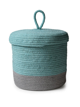 FABINALIV Kids Sky Blue Cartoon Design Multipurpose Foldable Organiser with Lid