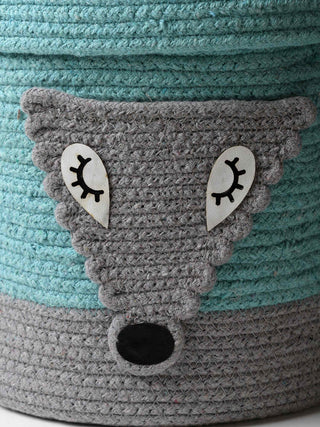 FABINALIV Kids Sky Blue Cartoon Design Multipurpose Foldable Organiser with Lid