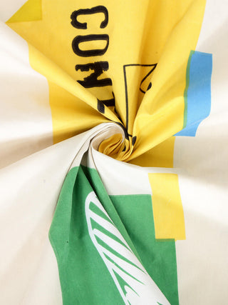 FABINALIV Multicolor Cartoon Print 300 TC Cotton Blend Single Bedsheet with Pillow Cover (225X150 cm)