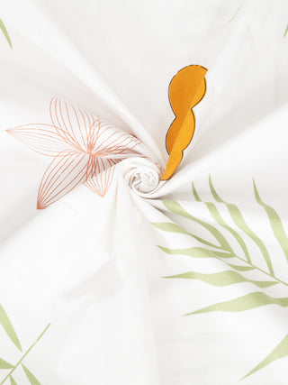 FABINALIV Multicolor Cartoon Print 300 TC Cotton Blend Single Bedsheet with Pillow Cover (225X150 cm)