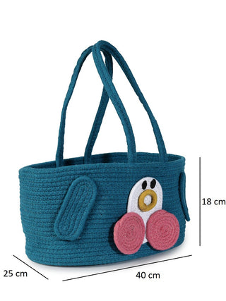 FABINALIV Kids Blue Cartoon Design Multipurpose Foldable Organiser with straps