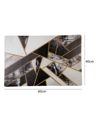 FABINALIV Multicolor Geometric Rubber Bath Mat (60X40 cm)