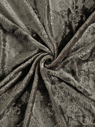 FABINALIV Mouse Geometric 300 TC Woollen Embossed King Size Double Bedsheet with 2 Pillow Covers (250X225 cm)