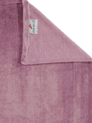 FABINALIV Onion Solid 300 TC Woollen King Size Double Bedsheet with 2 Pillow Covers (250X225 cm)