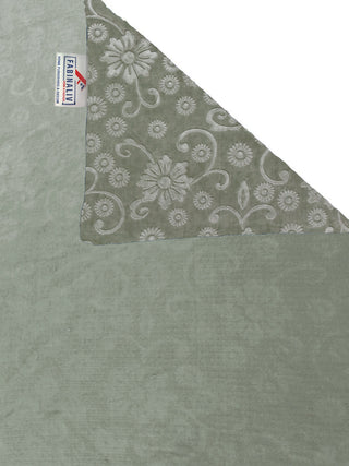 FABINALIV Mouse Floral 300 TC Woollen Embossed King Size Double Bedsheet with 2 Pillow Covers (250X225 cm)