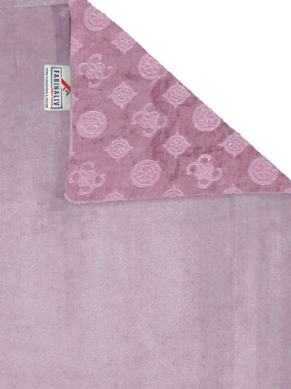 FABINALIV Onion Geometric 300 TC Woollen Embossed King Size Double Bedsheet with 2 Pillow Covers (250X225 cm)