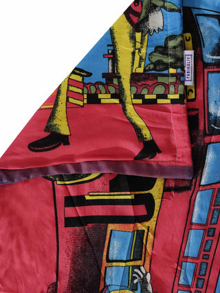 FABINALIV Multicolor Cartoon Print AC Room 300 GSM Double Bed Dohar