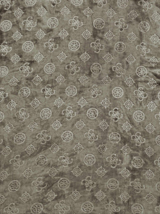 FABINALIV Mouse Geometric 300 TC Woollen Embossed King Size Double Bedsheet with 2 Pillow Covers (250X225 cm)