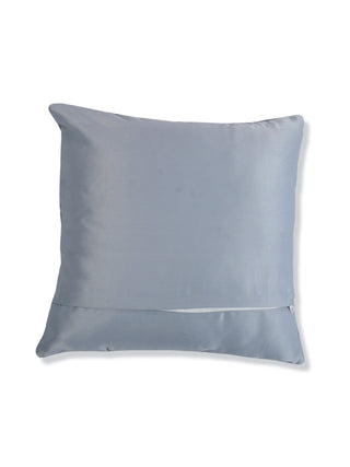 FABINALIV Set of 5 Grey Floral Cotton Blend Square Cushion Covers (40X40 cm)