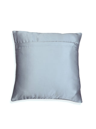 FABINALIV Set of 5 Grey Geometric Cotton Blend Square Cushion Covers (40X40 cm)