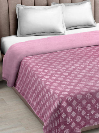 FABINALIV Onion Geometric Mild Winter 500 GSM Embossed Woollen Double Bed Comforter