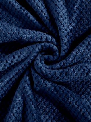 FABINALIV Blue Geometric Mild Winter 450 GSM Micro Fiber Filling Double Bed Comforter
