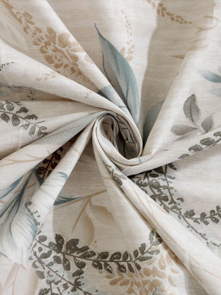 FABINALIV Multicolor Floral 300 TC Cotton Blend Single Bedsheet with Pillow Cover (225X150 cm)
