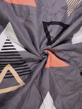 FABINALIV Multicolor Geometric Ultrasonic Quilted Reversible 350 GSM AC Room Double Bed Comforter