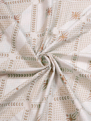 FABINALIV Multicolor Geometric 300 TC 100% Cotton King Size Double Bedsheet with 2 Pillow Covers (250X225 cm)