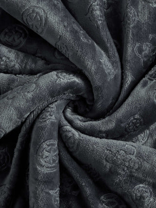 FABINALIV Dark Grey Geometric Mild Winter 500 GSM Embossed Woollen Double Bed Comforter