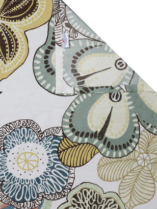 FABINALIV Multicolor Floral 300 TC Cotton Blend Super King Size Double Bedsheet with 2 Pillow Covers (270X270 cm)