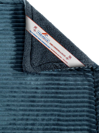 FABINALIV Blue Striped Mild Winter 450 GSM Micro Fiber Filling Double Bed Comforter