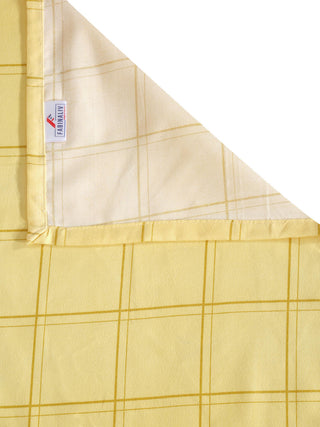FABINALIV Yellow Geometric 300 TC Cotton Blend King Size Double Bedsheet with 2 Pillow Covers (250X225 cm)