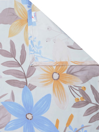 FABINALIV Multicolor Floral 300 TC Cotton Blend Super King Size Double Bedsheet with 2 Pillow Covers (270X270 cm)