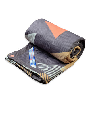 FABINALIV Multicolor Geometric Ultrasonic Quilted Reversible 350 GSM AC Room Double Bed Comforter