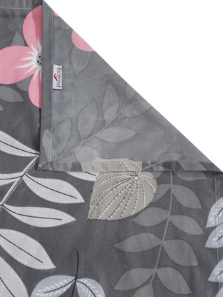 FABINALIV Multicolor Floral 300 TC Cotton Blend Single Bedsheet with Pillow Cover (225X150 cm)