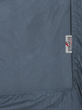 FABINALIV Dark Grey Striped 300 TC Cotton Blend Super King Size Fitted Double Bedsheet with 2 Pillow Covers (270X270 cm)