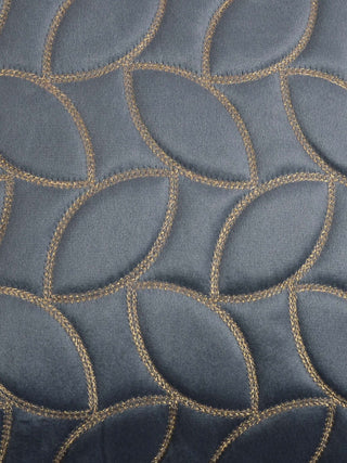 FABINALIV Set of 5 Grey Floral Cotton Blend Square Cushion Covers (40X40 cm)